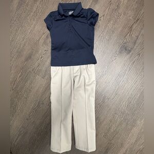 NWT Izod 5T Coord Set Polo Shirt and Pleated Slim Fit Khakis. Classy!